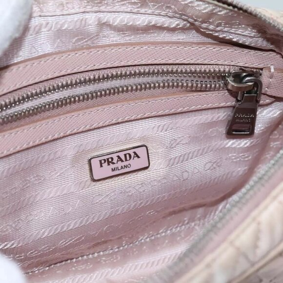 PRADA Quilted Hand Bag Nylon 2way Pink Auth - Picture 5 of 16